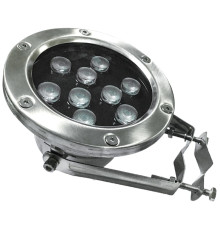 Прожектор для фонтана Aquaviva (9LED 9 Вт 12/24 В) RGB на трубу