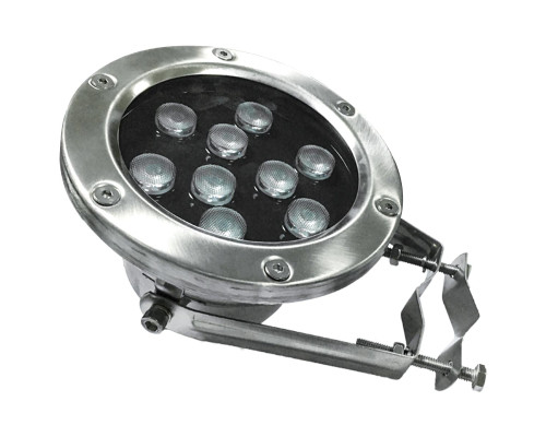 Прожектор для фонтана Aquaviva (9LED 9 Вт 12/24 В) RGB на трубу