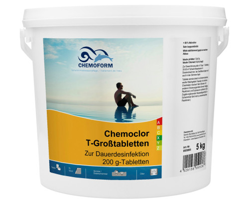 Повільний хлор Chemochlor T-Großtabletten, 5кг (таблетки 200 г)