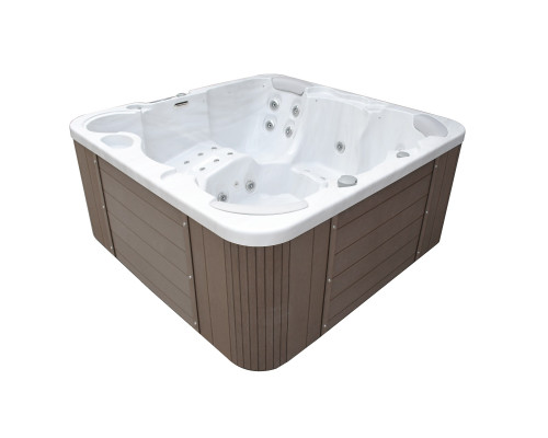 Гидромассажный бассейн IQUE Corsica 2000-CFL (200х200х89 см) Brushed walnut