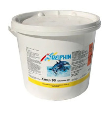 Хлор 90 тривалої дії  (таблетки 20г) 10кг, Delphin