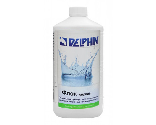 Химия для бассейна Жидкий флок 1л, Delphin