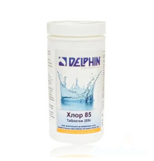 Хлор 85 тривалої дії  (таблетки 200г) 1кг, Delphin