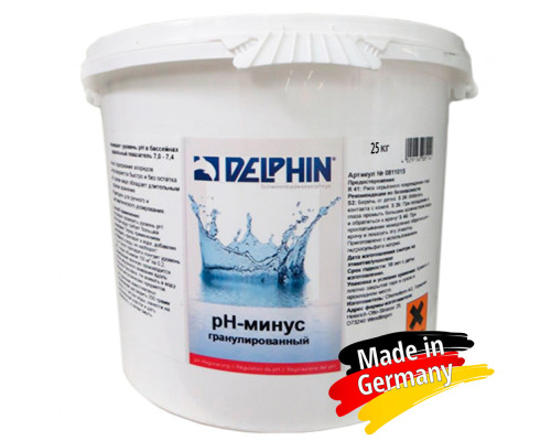 Хімія для басейна pH Minus гранульований Delphin, 25 кг