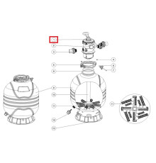 Кран шестиходовой Emaux 1.5'' с верхним подключением Т/MFV (88281550B)