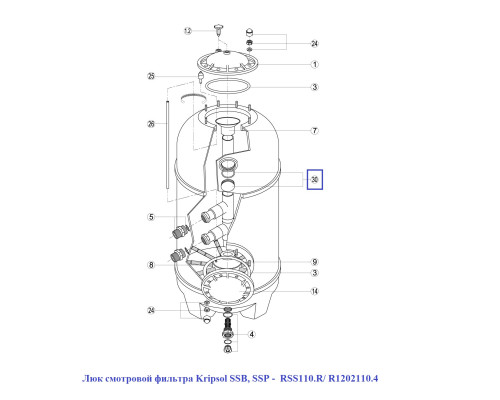 Люк смотровой фильтра Kripsol SSB