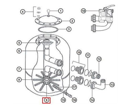 Дюзовая коробка Hayward NCX12025