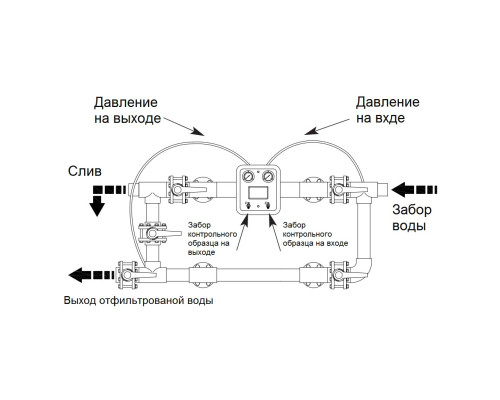 Манометр сдвоенный Hayward MP25.B (210350025000)