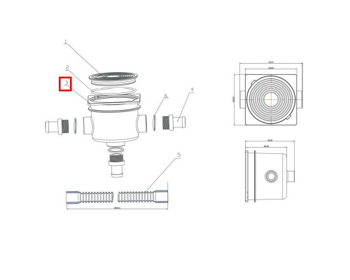 Корпус дозовой коробки Emaux EM2823