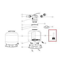 Дюзовая коробка 89011603 в комплекте с трубой для Emaux P400