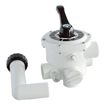 Кран шестиходовой Emaux MPV03 (1,5") боковой (88280811W) белый