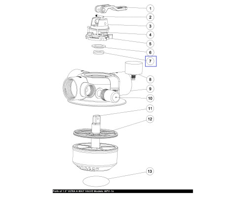 Уплотнительное кольцо Emaux для ротора крана MPV16 2011095