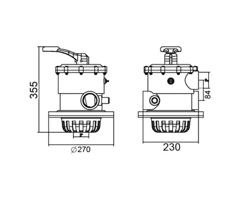 Кран шестиходовой Emaux MPV02 (2'') верхний