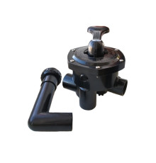 Кран шестиходовой Emaux MPV03 (1,5") боковой (88280811B) черный