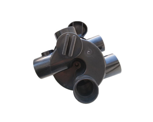 Кран шестиходовой Emaux MPV03 (1,5") боковой (88280811B) черный