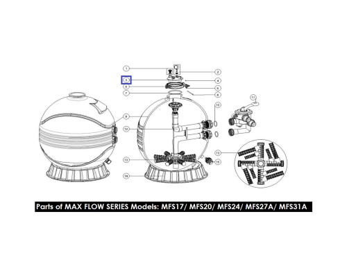 Крышка для фильтра Emaux MFS/SP 01201022