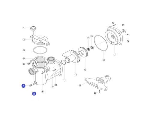 Сливная заглушка насоса OK,NK,KS,KAP Kripsol RKS195.A/ RPUM0007.00R/RBH0000.00R