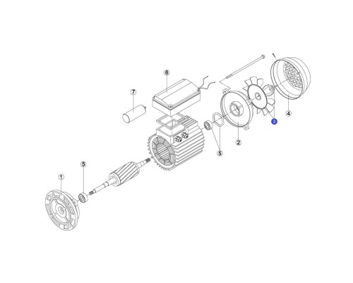 Запчастини для насосів Вентилятор електродвигуна насоса Kripsol FAN MEC80 D14 - RBM1030.32R