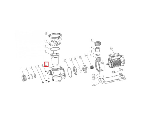 Корпус насоса Aquaviva VWS/STP 25-50