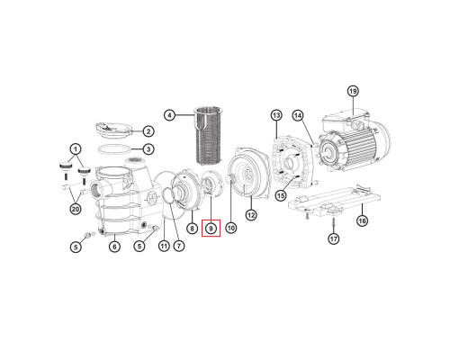 Крыльчатка для насосов Hayward Max-Flo/ PowerLine Plus 1 НР (SPX1611CEX)