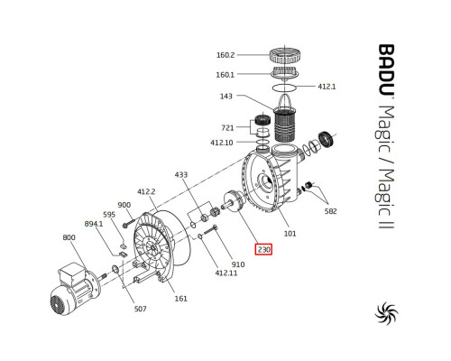 Крыльчатка насоса Speck BADU MAGIC ІІ/11 (292.1623.046)