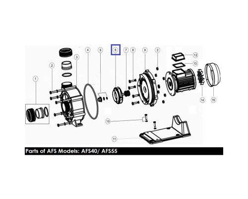 Крыльчатка насоса Emaux AFS55 (1271050)