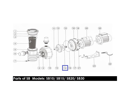 Крыльчатка для насоса Emaux SB30/SR30 01311006