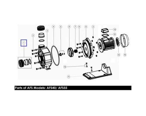 Муфта накидная для насосов Emaux серии AFS40/ AFS55 75 мм 89023501