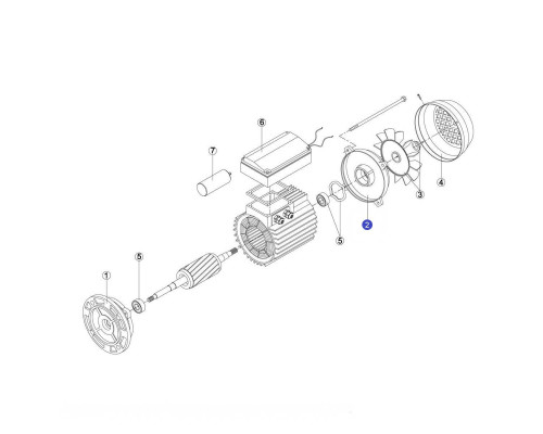 Крышка мотора NK / OK / CK / KSE / EP / KNG RMOT0002.01R MEC 63