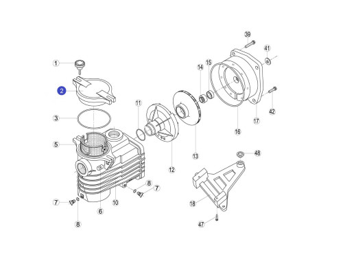 Крышка префильтра насоса Kripsol OK RBH0002.01R/RPUM0002.01R