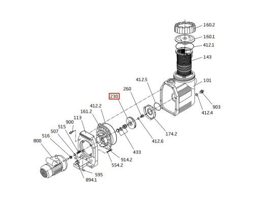 Крыльчатка насоса Speck BADU Prime 15 (292.1323.001)