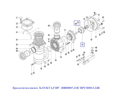 Крыльчатка насоса KAN/KT 6