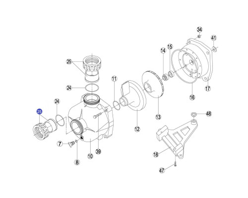Комплект накидных гаек к насосу KNG EK63.B