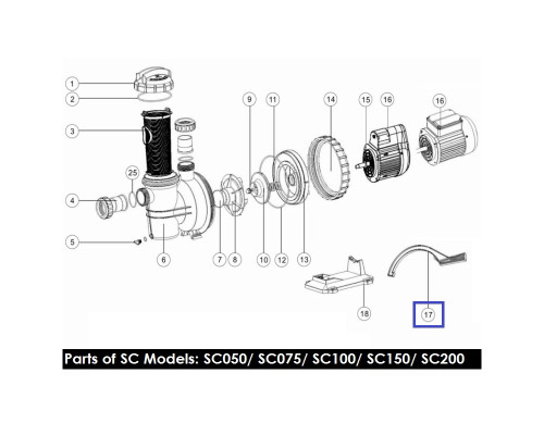 Ключ открытия для насосов Emaux SC 01021022