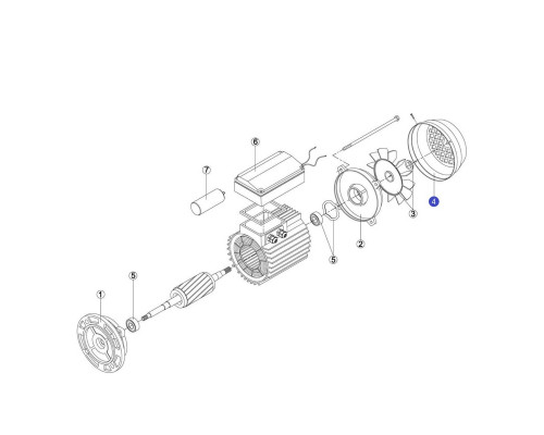 Крышка вентилятора насоса Kripsol MEC90 RBM1040.42R