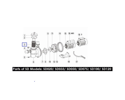 Корзинка префильтра Emaux SD 89021701