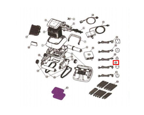 Кабель питания для Aquaviva 7310 Black Pearl (36003)