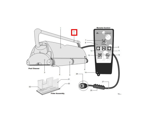 Ручка пылесоса Aquabot Magnum A10611-SP