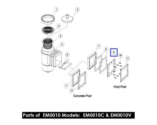 Рамка скиммера EMAUX EM0010 01051048