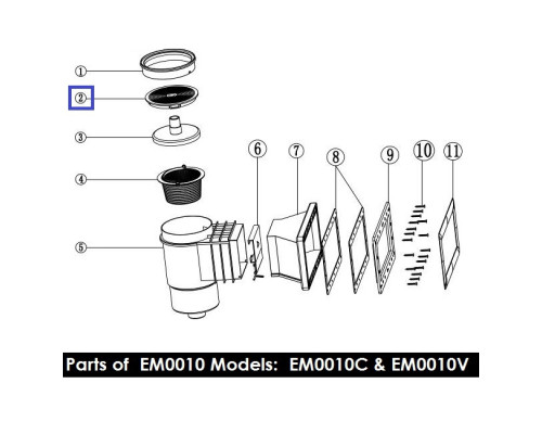 Крышка для скиммеров Emaux серии EM0010/0020 (01051040)