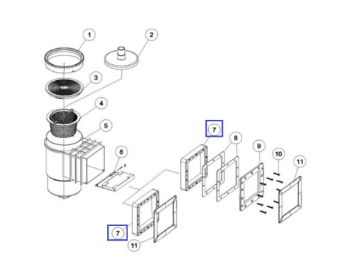 Фланец скиммера Emaux EM0010 Standard 01051047