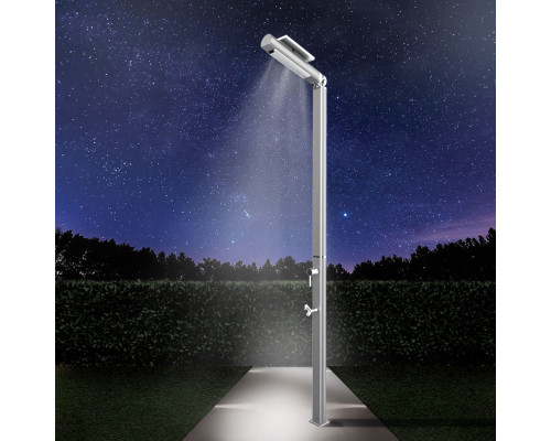 Душ вуличний Aquaviva Quick з LED підсвічуванням та миттям для ніг, графіт Q825/7015-QL