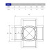 Крестовина ПВХ Hidroten 5V, 1001596, с доп. отводом, d63 мм
