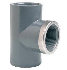 Тройник ПВХ Effast RGRTIR050F 90° c металлическим кольцом d50x1-1/2"