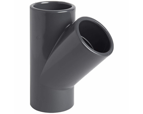 Тройник ПВХ Aquaviva 45° клеевой, d75 мм