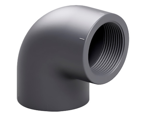 Колено ПВХ Effast RGRGOG063G 90° переходное, с внутренней резьбой d63x2"