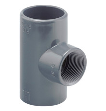 Тройник переходной 90° ПВХ Hidroten 1002232, BP, d32 мм, 3/4"