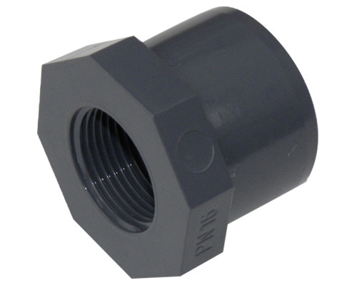 Редукционное кольцо ПВХ Praher с резьбой, d25х3/8"