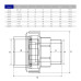 Муфта разборная ПВХ Hidroten НР 1002074, переходная, d3/4"- 25 мм
