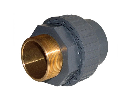 Муфта ПВХ Effast RGRBND040E.N переходная с наружной резьбой, латунь d40x1-1/4"